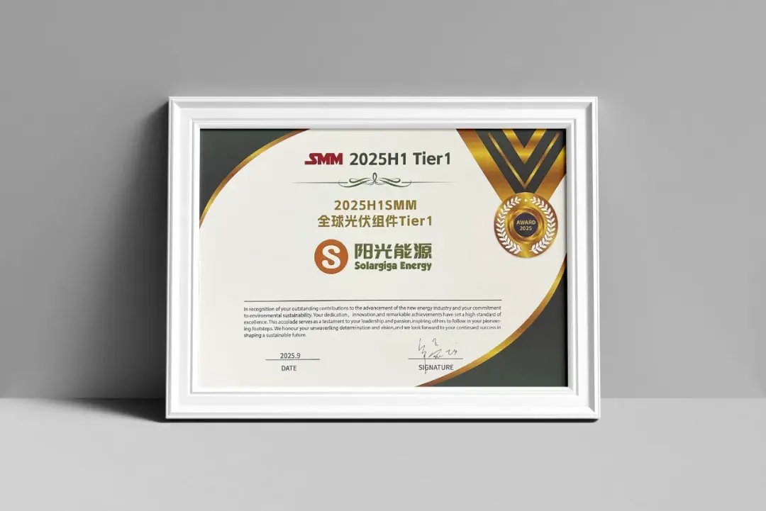 Highlight Moment | Solargiga Again Ranked on SMM Global PV Module Tier 1 List for 2025 H1